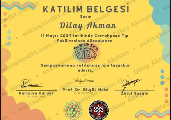Bir Nörotip Olarak Otizm Sempozyumu belgesi önizlemesi